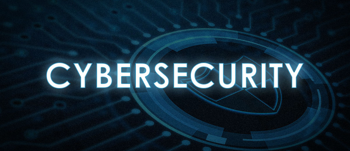 image of a digital lock with the word cybersecurity over it.
